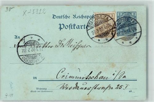 Bad Sulza 1902 Ganzsache