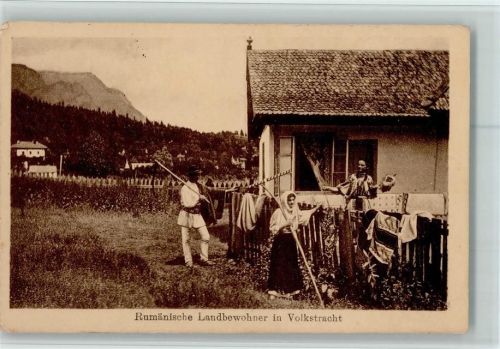 1918 Rumänische Landbewohner in Volkstracht AK Gute Erhaltung