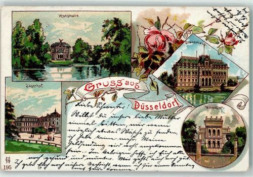 Düsseldorf 1901 Jägerhof Kunsthalle Ständerhaus Malkasten
