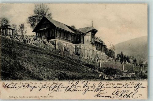Bad Wildbad 1905 Königliche Anlagen Neue Lesehalle