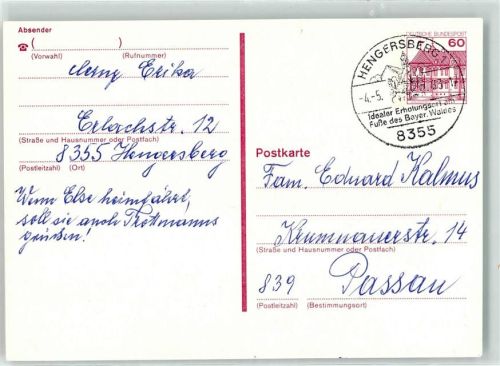 Hengersberg Ganzsache