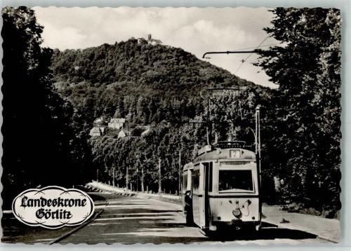 Biesnitz Biesnitz mit Landeskrone Straßenbahn Linie 2 Wagen 3