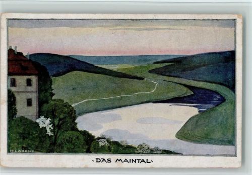 1937 sign Lorenz - das Maintal - Burg Rothenfels - Deutsches Quickbornhaus