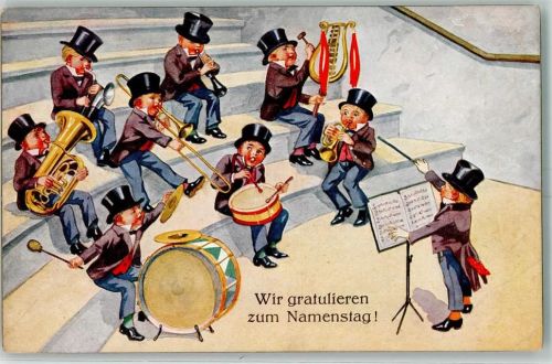 1929 Musikanten AK