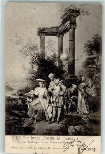 1899 als junger Mann in Frankfurt - Verlag Paul Grödel Serie Goethe Nr. 19 AK