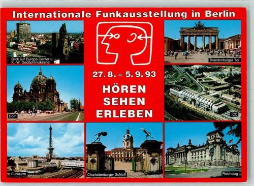 Berlin Mitte 1993 Intern. Funkausstellung Funkturm AK