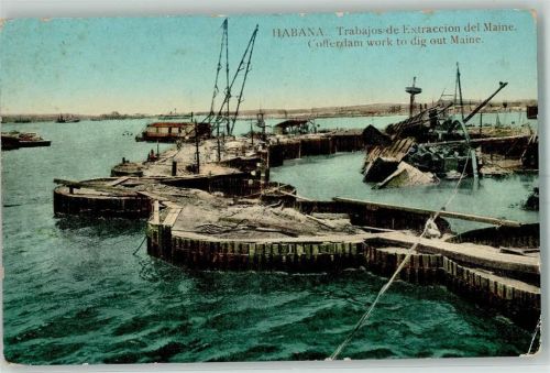 Havanna Trabajos de Extraccion Cofferdam work to dig out Maine