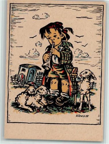 sign Arnulf Stegmann - Schäfer mit einer Flöte - Dennoch Kunstverlag Nr. 201 , gute Erhaltung AK
