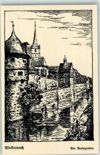 Kronach Am Stadtgraben sign. Neukam