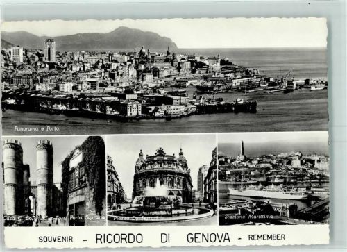 Genova Panorama e Porto Piazza da Ferrari Stazione Marittima