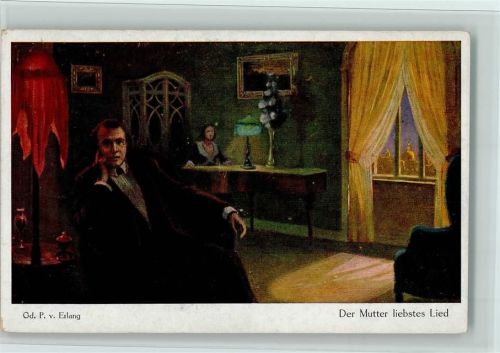 der Mutter liebstes Lied - Frau am Klavier AK