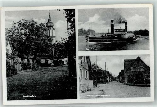 Stollhofen St. Erhard Kirche Rheindampfer Untere Ortsstraße