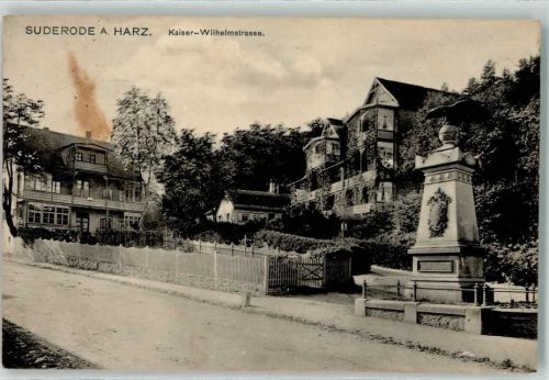 06507 O4302 Bad Suderode 1914 - Kaiser Wilhelmstraße Kriegerdenkmal Villen