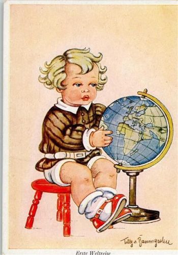 1930 - 1940 sign. Tilly von Baumgarten-Haindl Globus AK