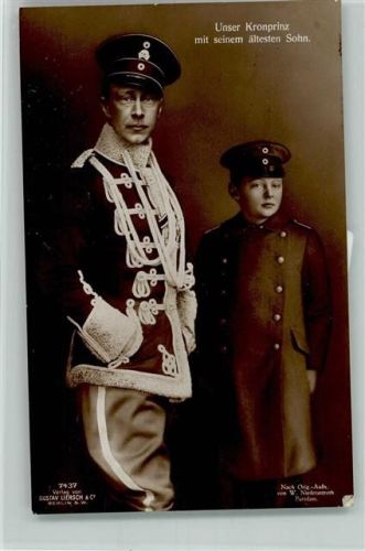 1915 Liersch 7437 - Kronprinz und sein ältester Sohn in Uniform AK