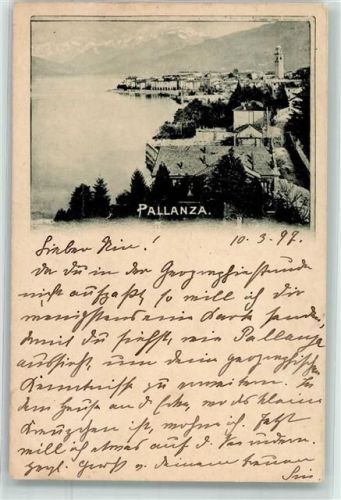 Pallanza 1897 am Lago Maggiore Hotelstempel