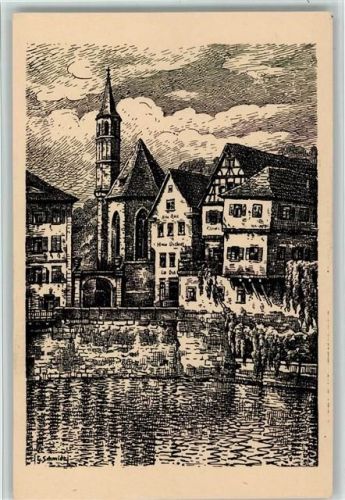 74523 W7170 Schwäbisch Hall 1919 - Federzeichnung von Schmidt
