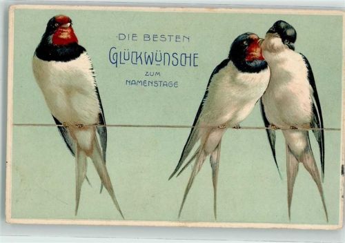 Glückwünsche zum Namenstage Lithographie Erika Nr. 3920