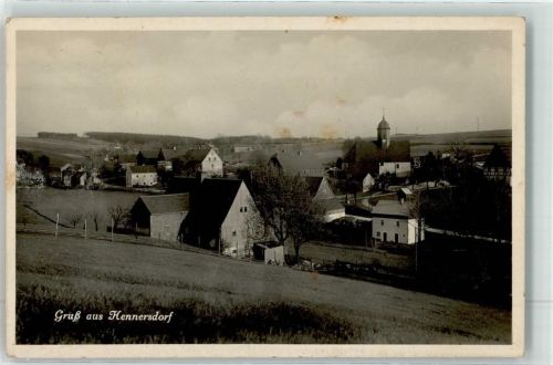 Hennersdorf 1932 mit Katharinenkirche