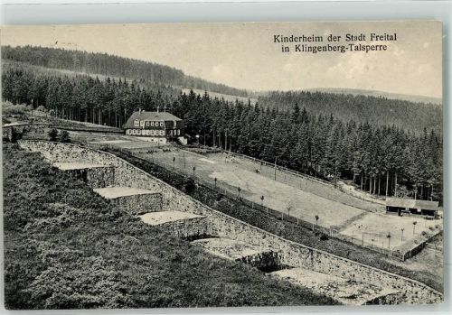 01738 O8215 Klingenberg , Sachs 1926 - Kinderheim der Stadt Freital am Überlaufkanal der Talsperre
