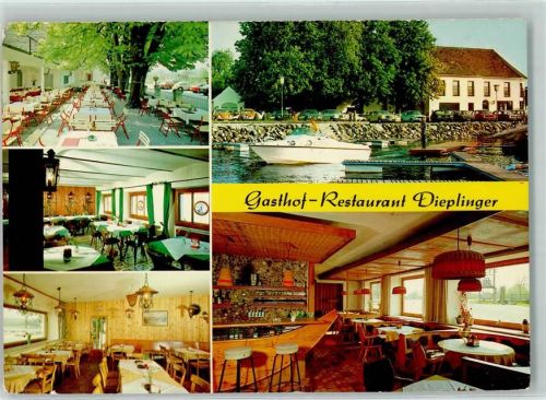 4070 Eferding - Gasthaus Restaurant Dieplinger Motorboot Brandstatt Donau