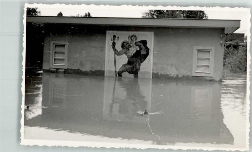 Klosterneuburg Hochwasser von 1954 Ort handschriftlich