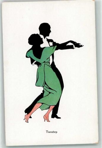 Silhouette Serie Nr. 1318-1 Twostep Verlag A. Rehn Tanz Künstlerkarte