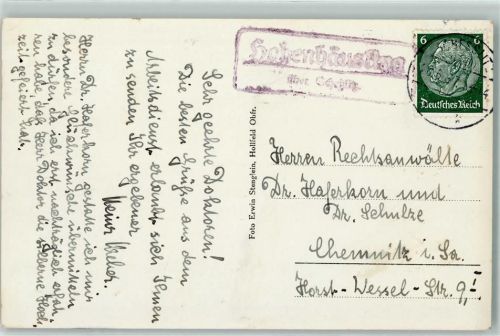 Hohhäuschen Landpoststempel über Scheßlitz