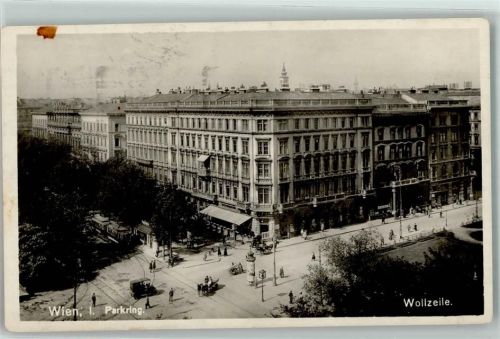 Wien Parkring Wollzeile Litfaßsäule Straßenbahn
