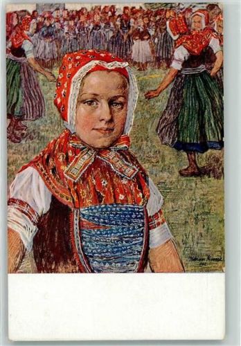 Görlitz Trachten aus der Oberlausitz Nr. 606 Wendisches Mädchen sign. William Krause