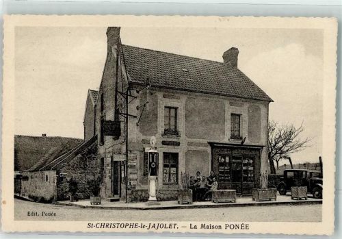 61570 Saint-Christophe-le-Jajolet - la Maison Ponee Tankstelle Oldtimer