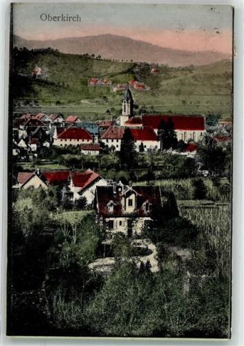77704 W7602 Oberkirch , Baden 1909 - mit Kath. Kirche St.Cyriak