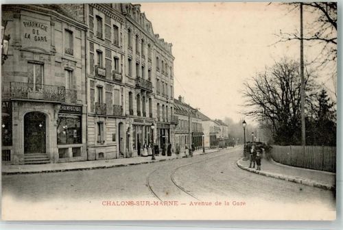 Chalons-en-Champagne 1903 Avenue de la Gare Apotheke zum Bahnhof