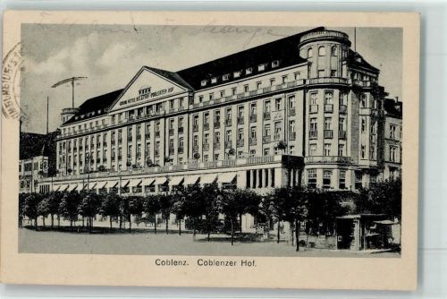 Koblenz 1926 Hotel Coblenzer Hof