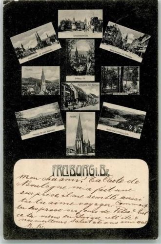 Freiburg 1905 Münster Marktplatz