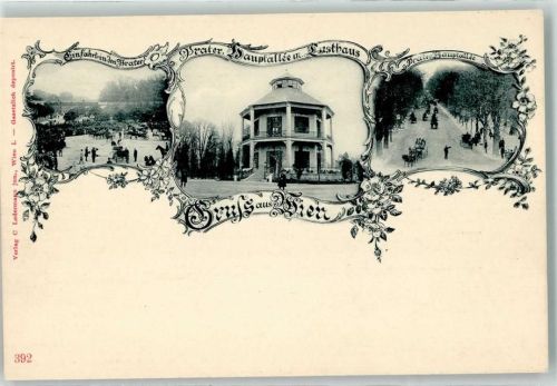 Wien Prater Hauptallee m. Lusthaus