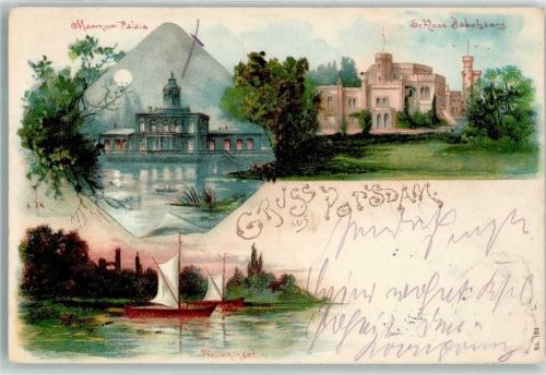 Potsdam 1906 Marmor Palais Schloss Babelsberg Pfaueninsel