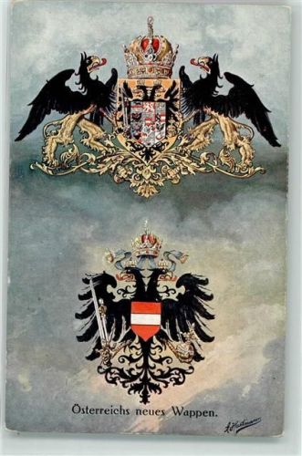 1916 Österreichs neues Wappen sign. Hartmann A.