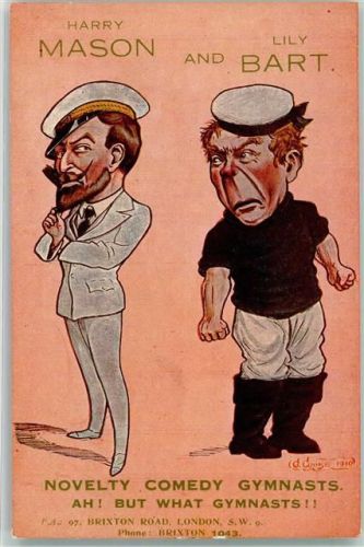1910 - 1920 Harry Mason and Lily Bart Comedy Gymnasts