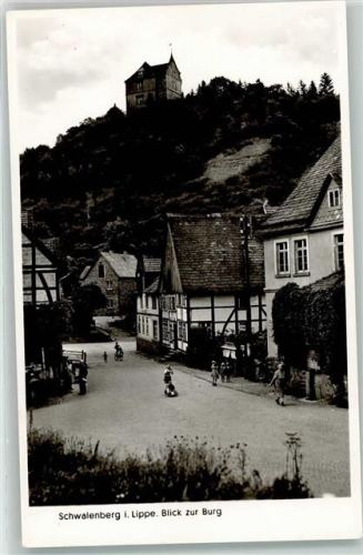Schieder-Schwalenberg Blick zur Burg Schwag 1 52/5
