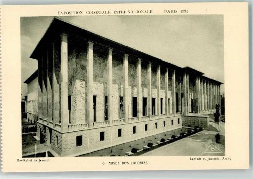 Paris Architekten Laprade et Jaussely Exposition Coloniale Internationale 1931 Nr 6 Musee des Colonies Bas-relief de Jannlot Architekt