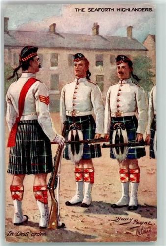 Seaforth Highlanders Drill Order sign.Payne Harry Uniform Tucks OIlette Nr.9885