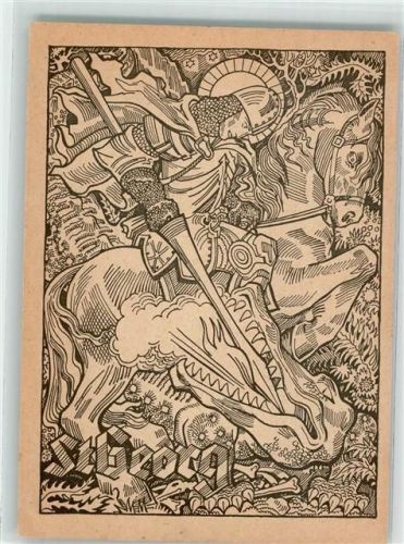 1949 St. Georg hilft den Treuen , Mutigen gegen Krieg , Not und Pestilenz