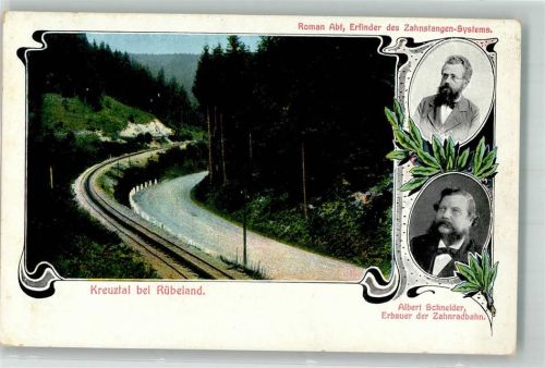 Roman Abt, Erfinder des Zahnstangen Systems und Schneider Erbauer der Zahnradbahn, Kreuztal bei Rübeland