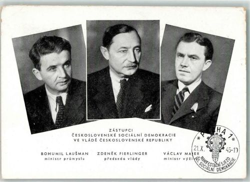 Prag Praha Gebrauchsspuren Bohumil Lausmann Zdenek Fierlinger Vaclav Majer