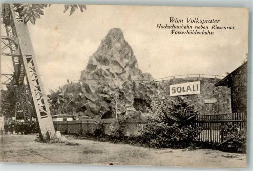 1020 Wien 2. Bezirk, Leopoldstadt 1923 - Prater Hochschaubahn Wasserhöhlenbahn