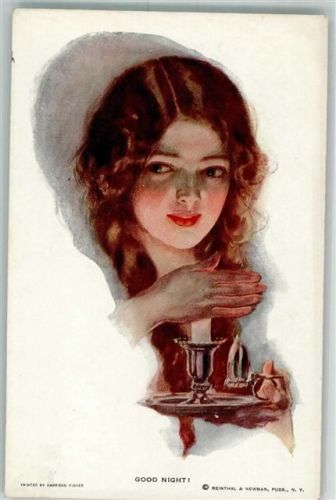 1918 Good Night Reinthal & Newman sign. Harrison Fisher