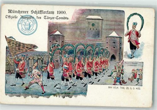München 1900 sign. Ritzer Schäfflertanz offiz. Ausgabe