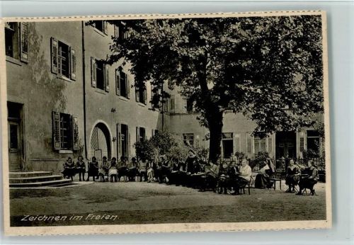 Offenburg Erziehungsanstalt - Kloster Unser Lieben Frau - Zeichnen im Freien