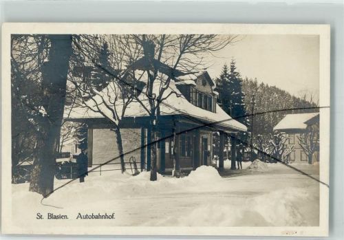 St. Blasien Autobahnhof Winter Foto AK